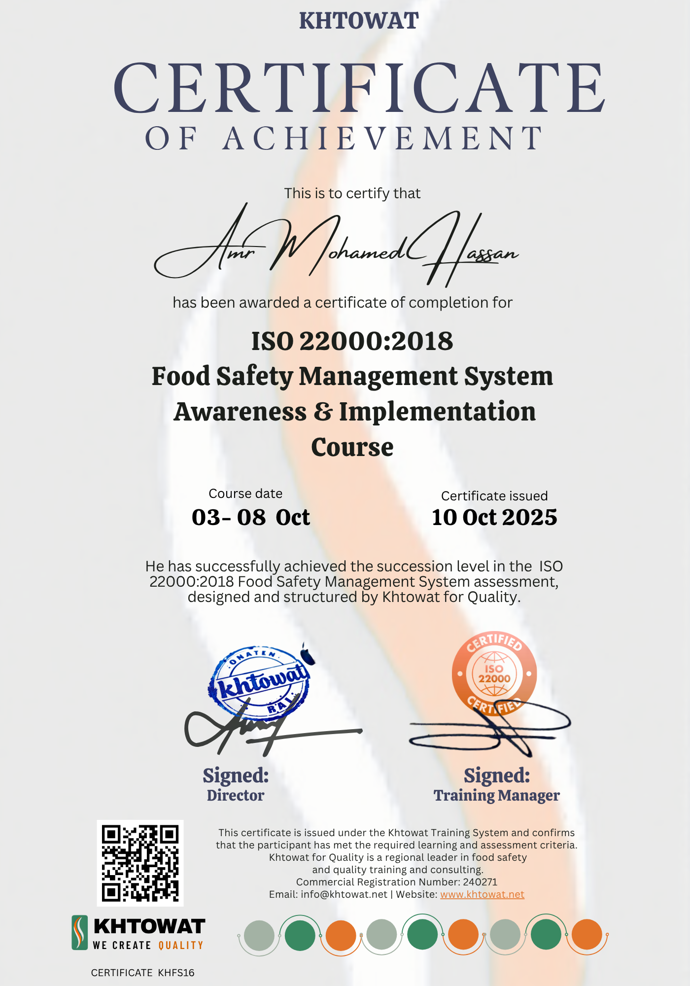 ISO 22000 - Food Safety Managment system