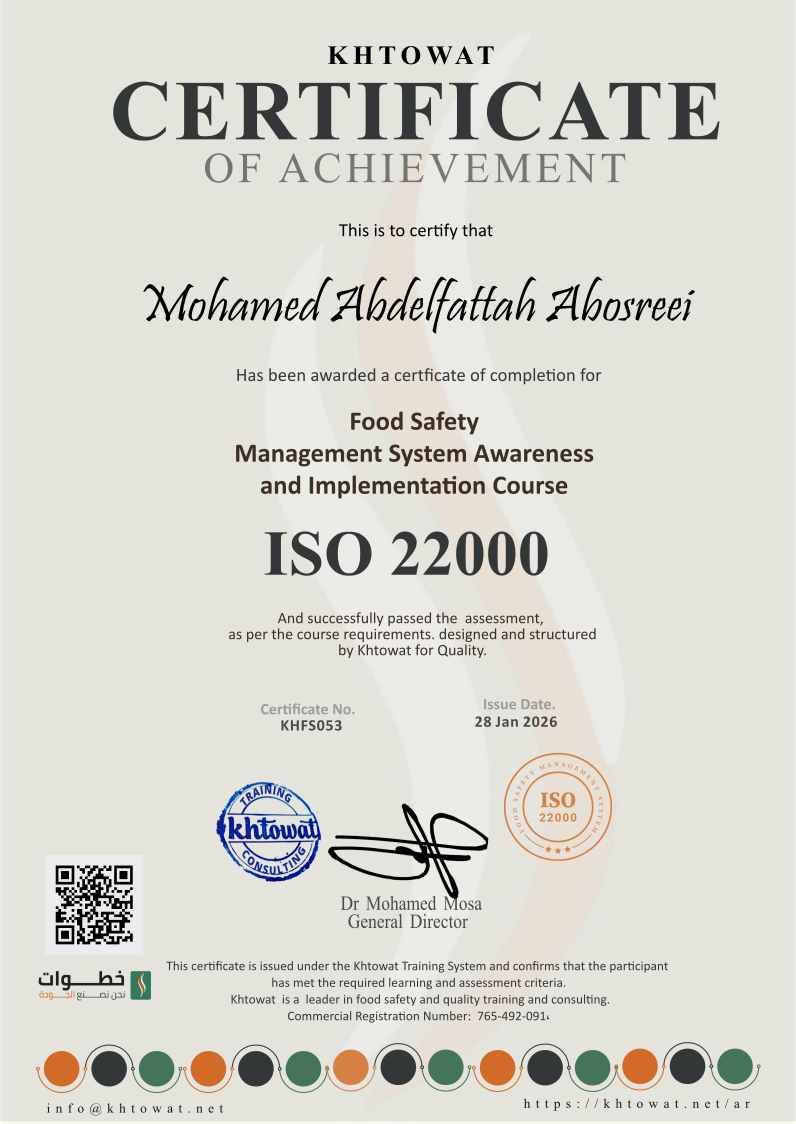 Food safety Management System ISO 22000