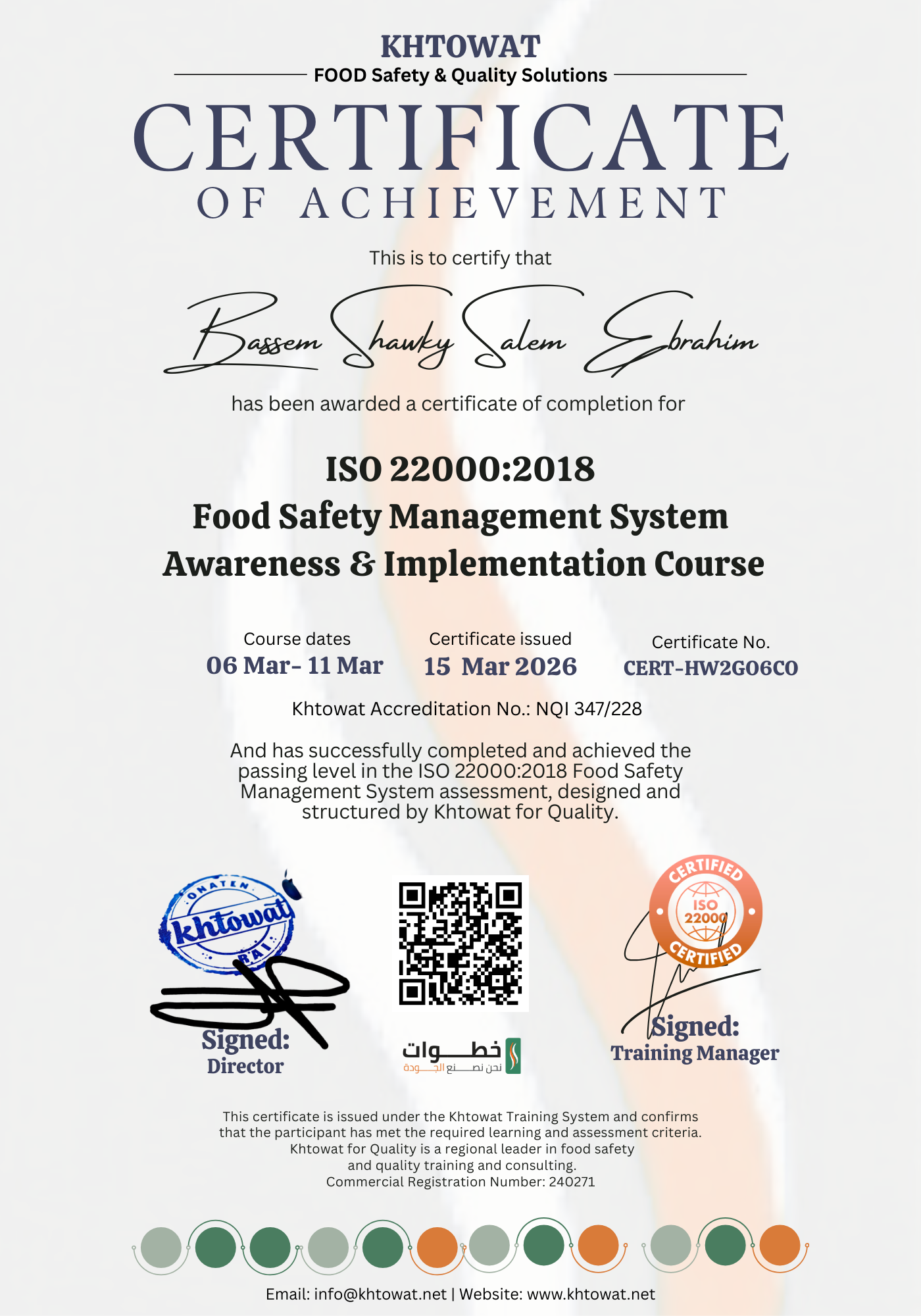ISO 22000 Food Safety Management Sysyem