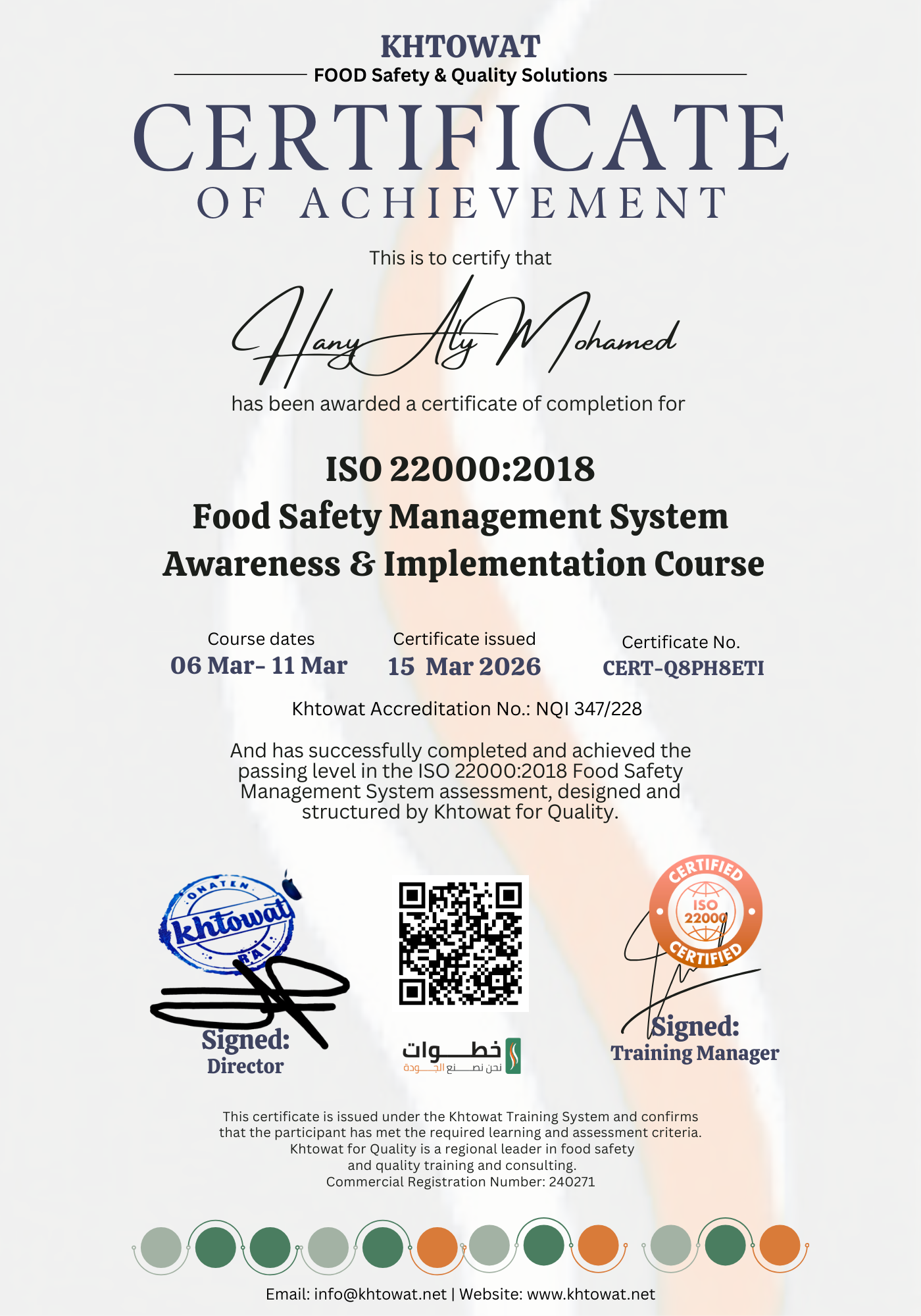 ISO 22000 Food Safety Management System
