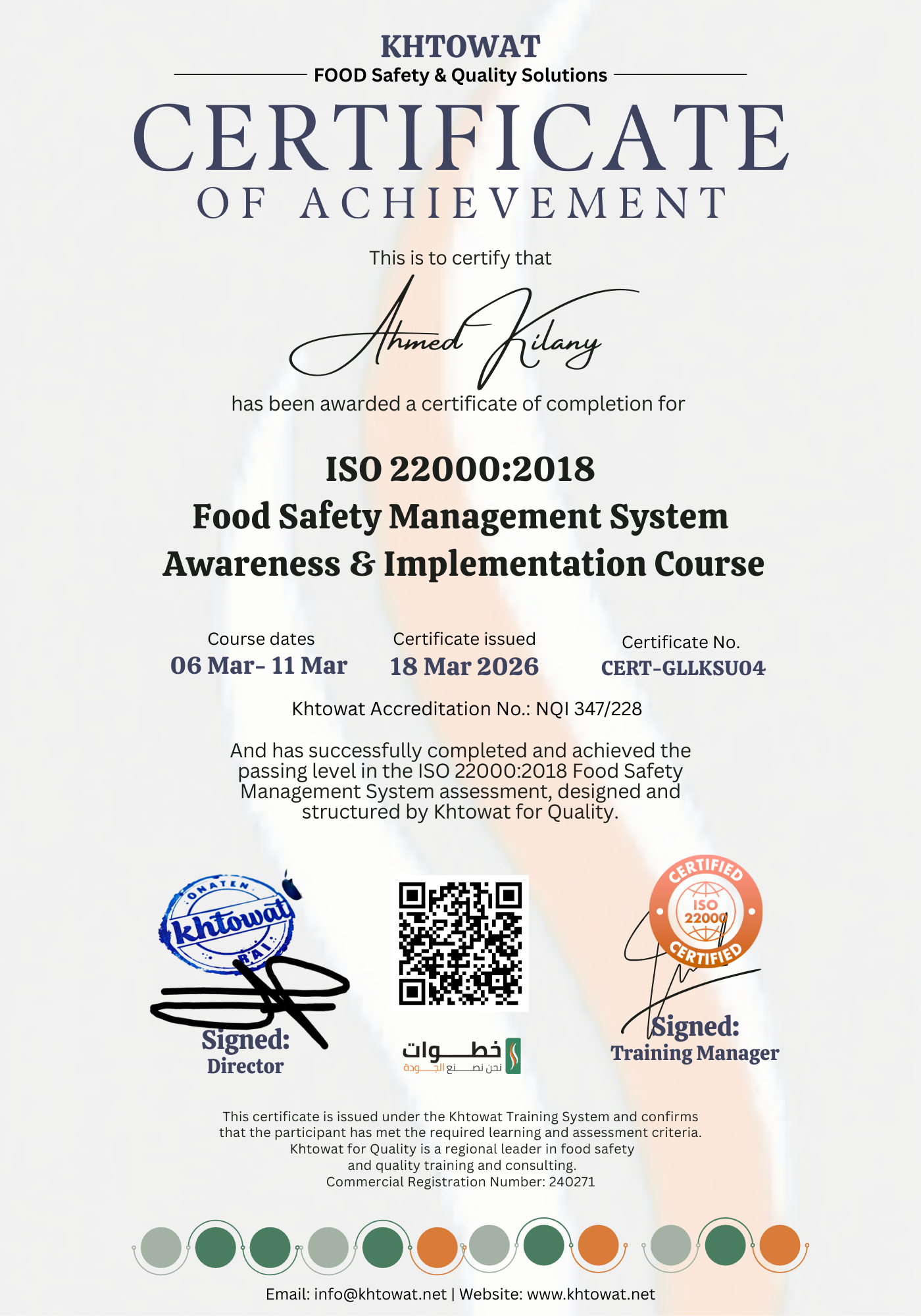 ISO 22000 Food Safety Management System
