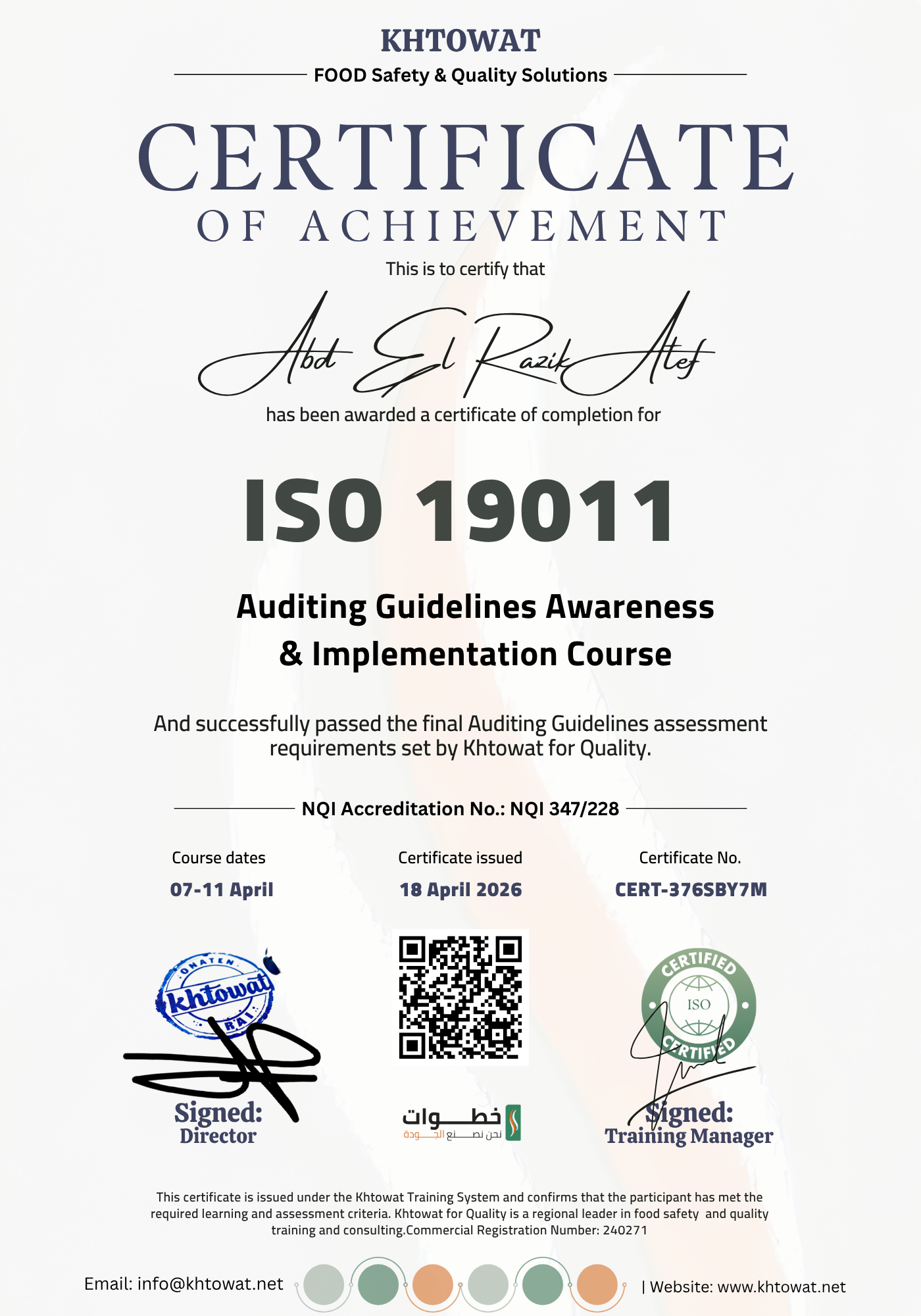 ISO 19011 Guidelines for auditing management systems