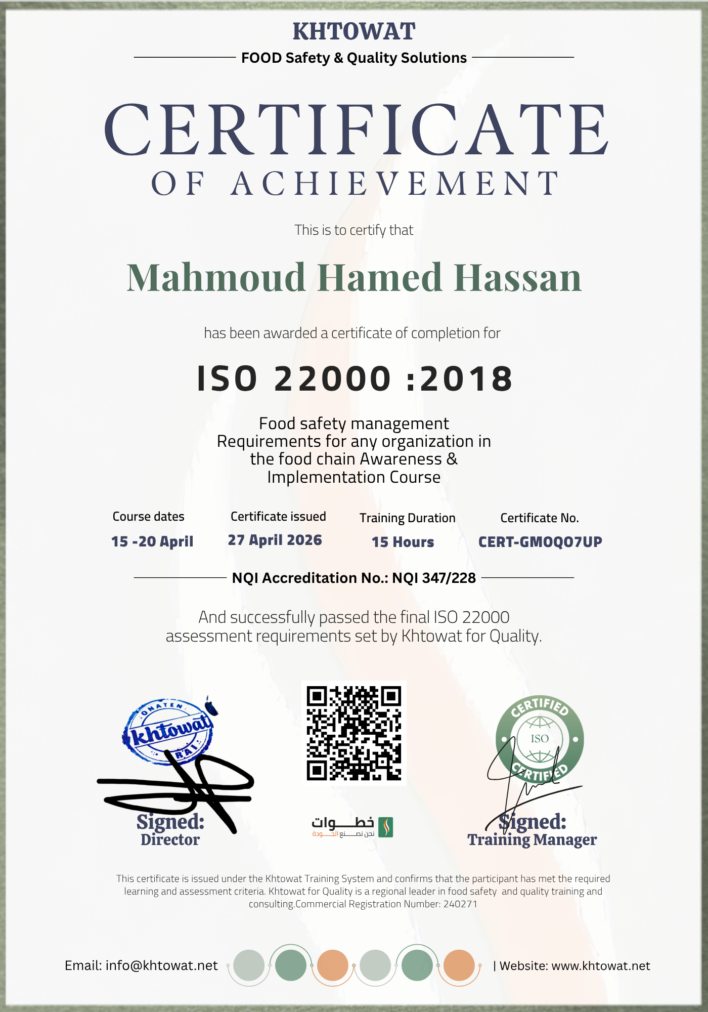 ISO 22000 Food Safety Management System