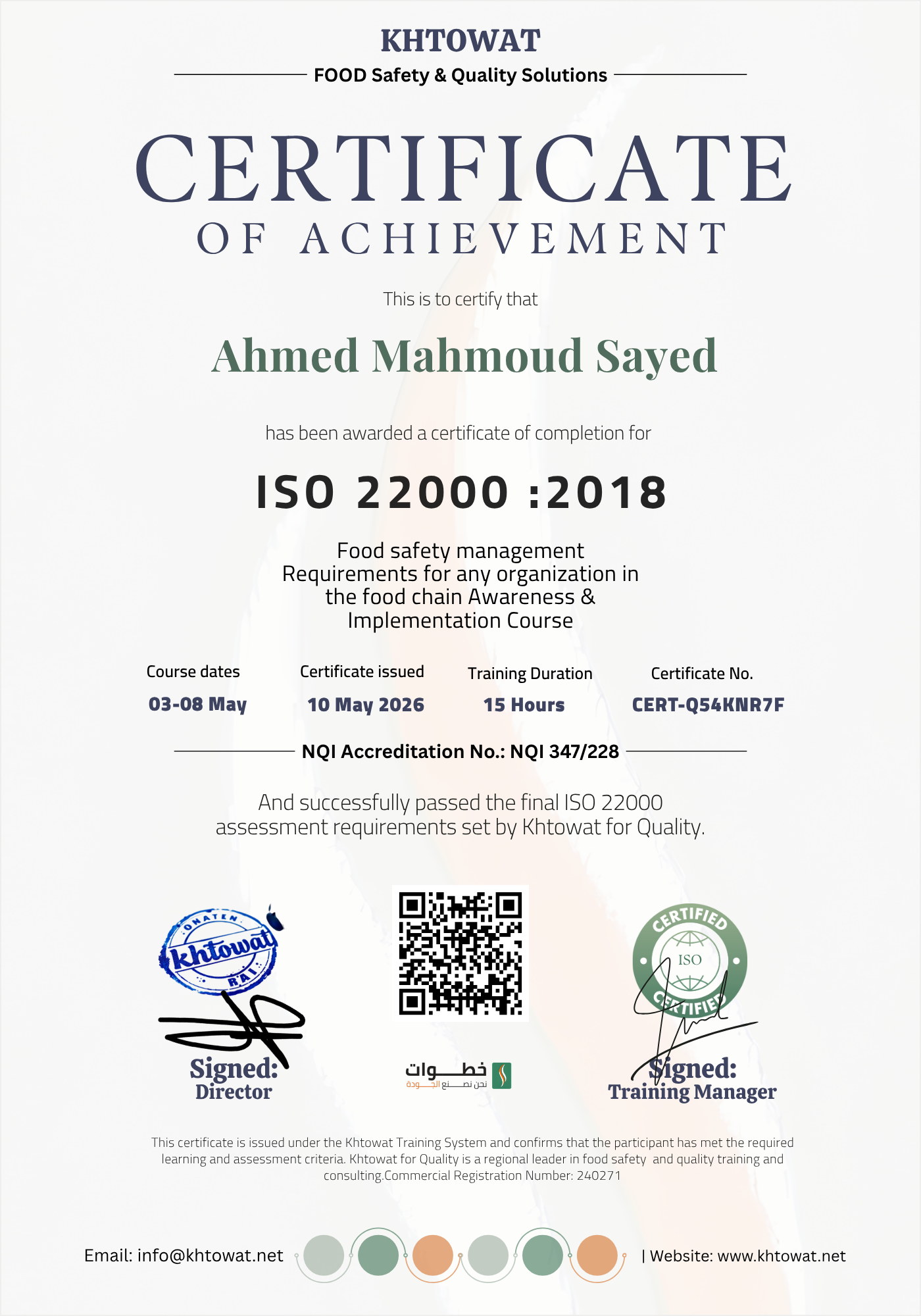 ISO 22000 Food Safety Management system