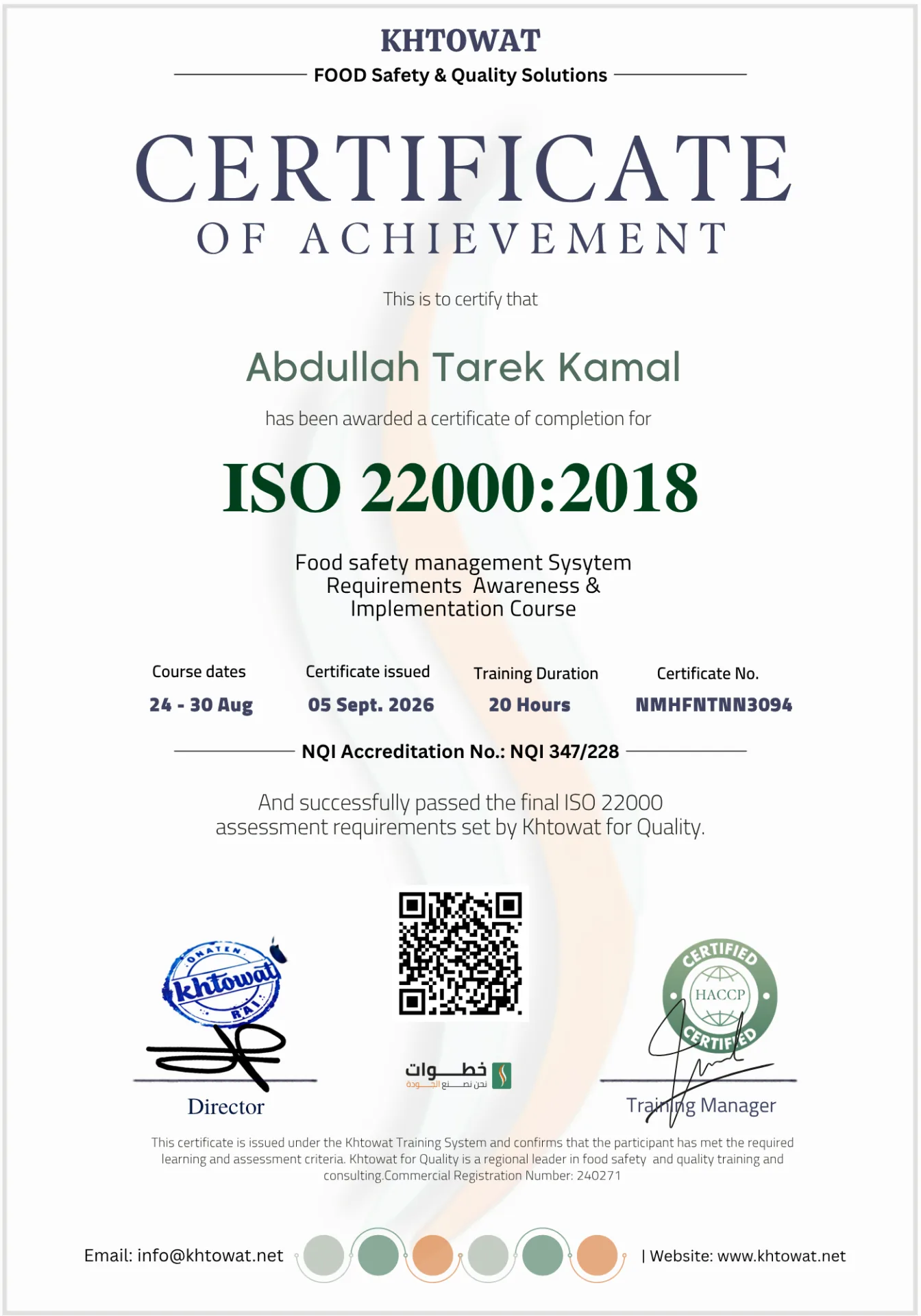 ISO 22000 Food Safety Management system